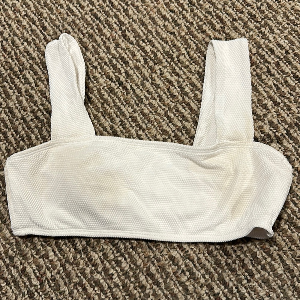 Cute white swim top size medium